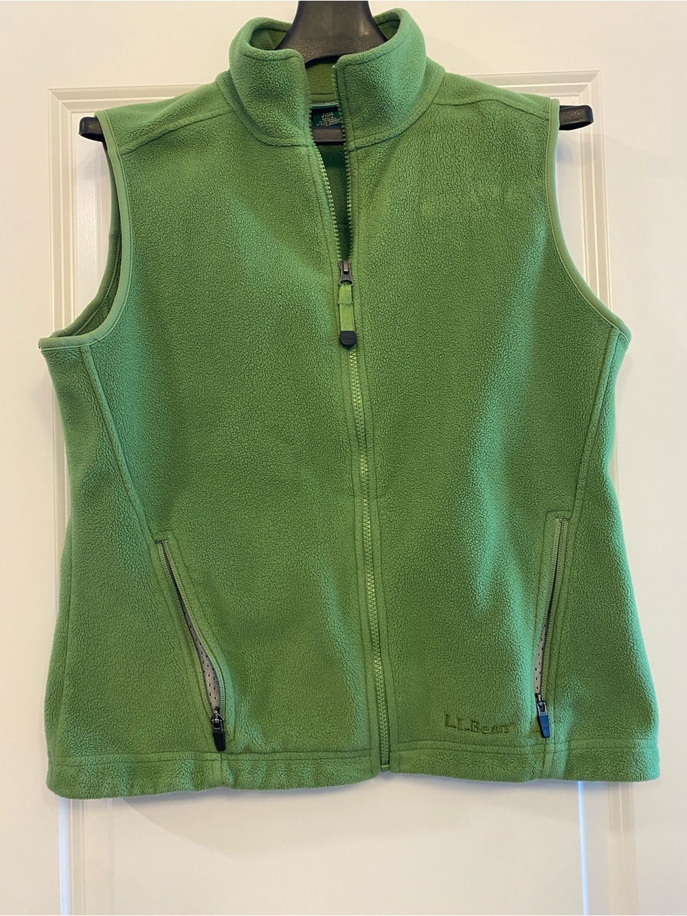 L.L. Bean Green Fleece Zip Vest
